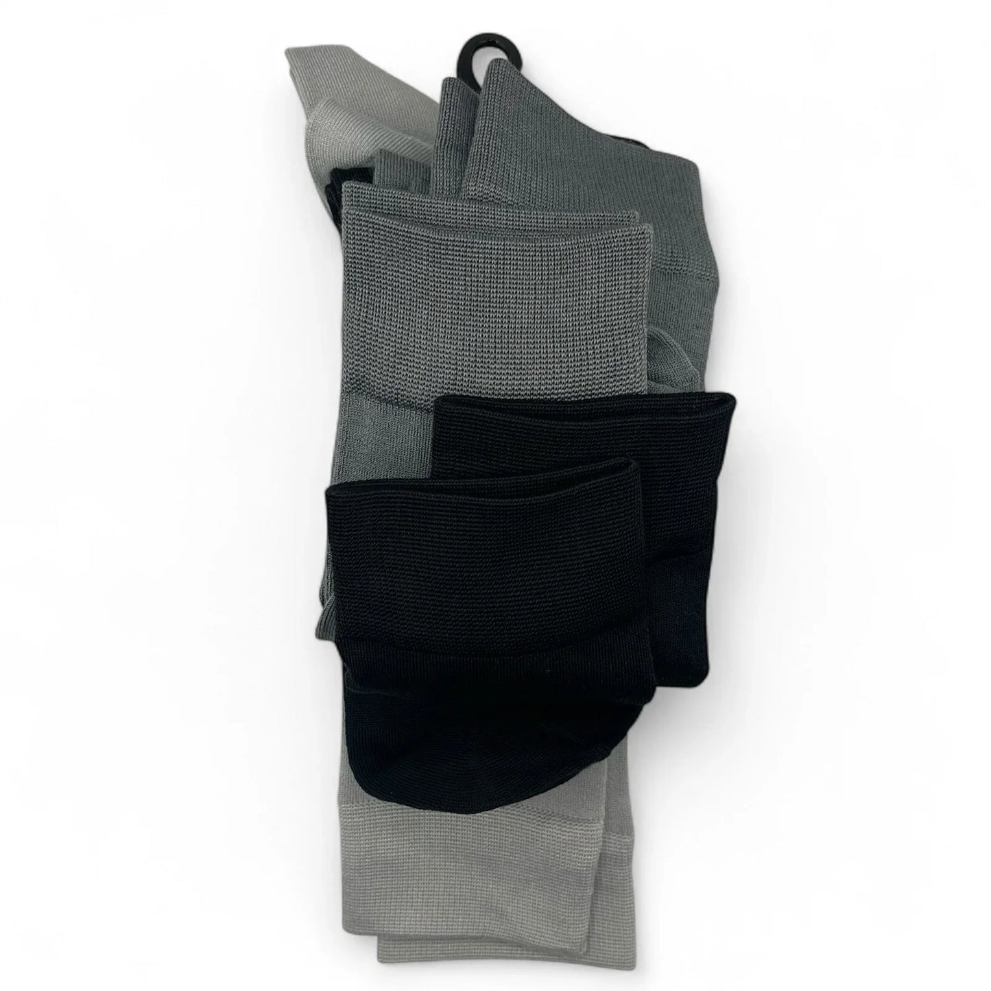 Vince Camuto Men’s Crew Socks Black/Gray 5-pair Size 6-12 Soft Elegant - Trendiez U ♥