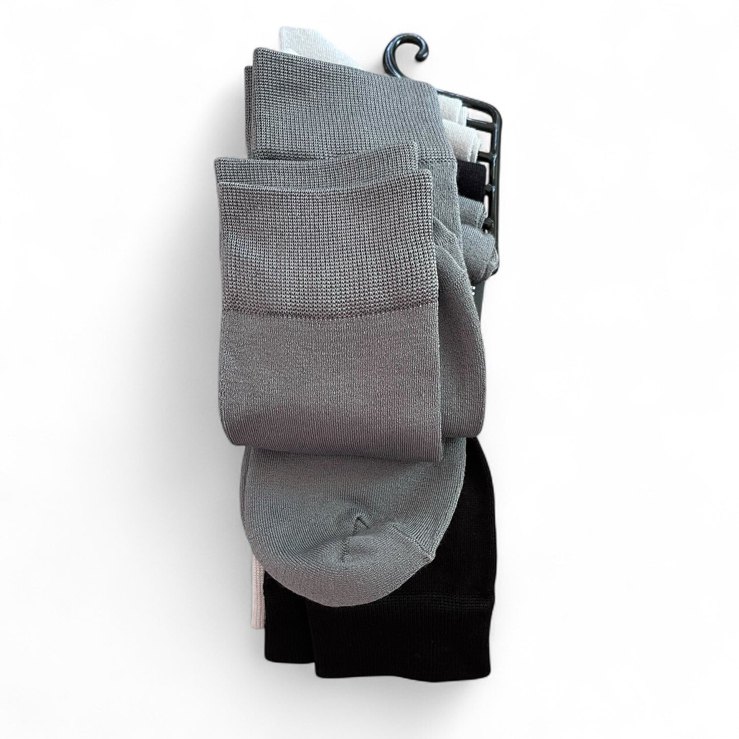Vince Camuto Men’s Crew Socks Black/Gray 5-pair Size 6-12 Soft Elegant - Trendiez U ♥