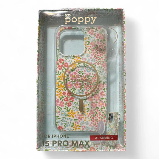 XO Poppy iPhone 15 Pro Max Floral Flowers Cellphone Case Magsafe Compatible NIB - Trendiez U ♥