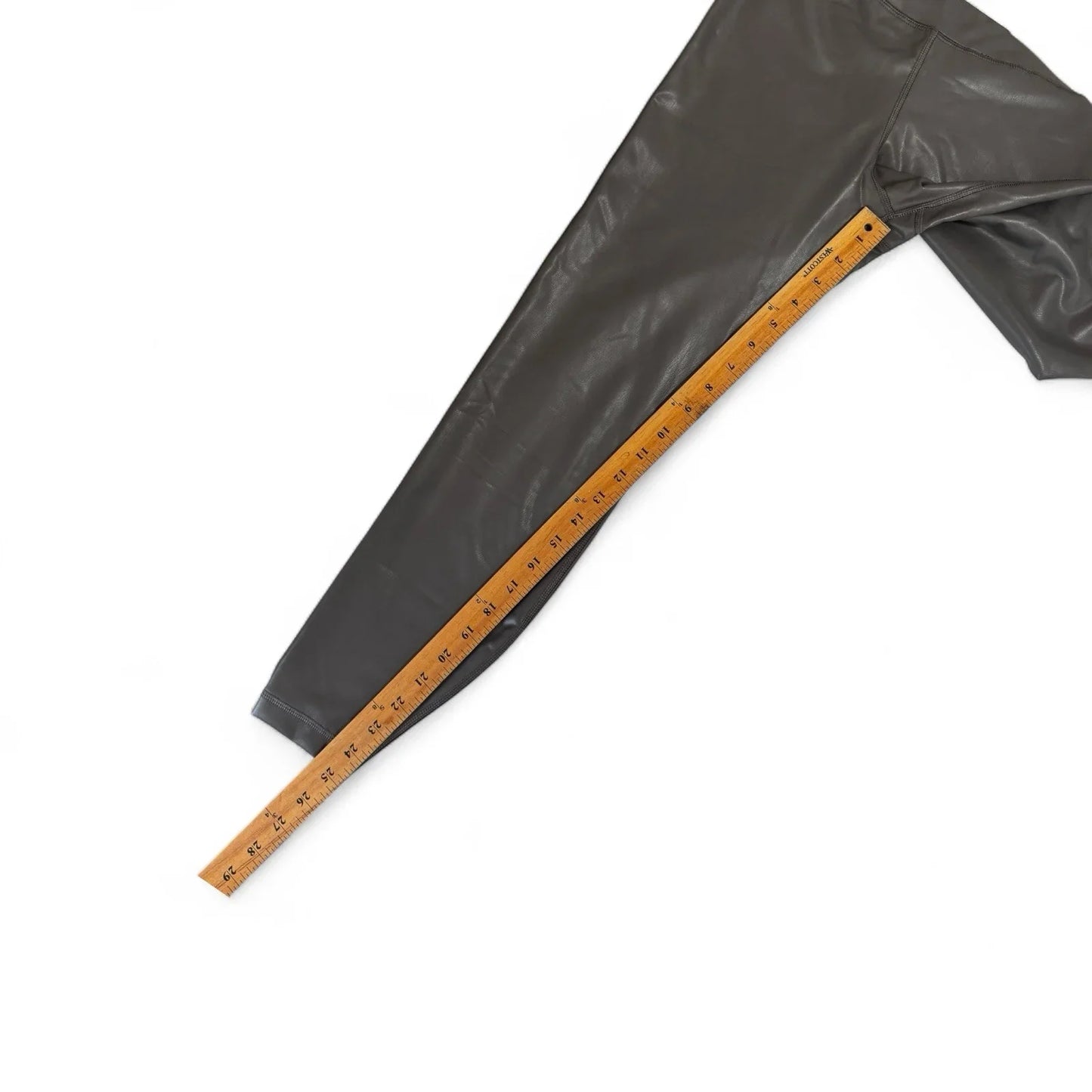 Yogalicious Lady Love Women’s Faux Leather Leggings – Gray High Rise, Small - Trendiez U ♥