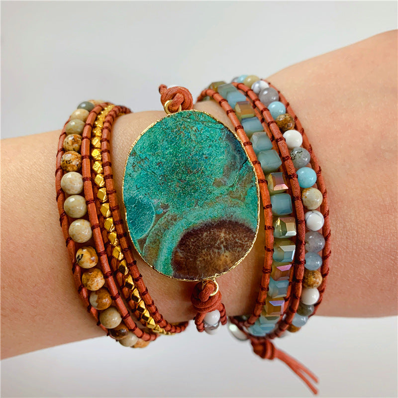 Turquoise Dreamcatcher Leather Bracelet