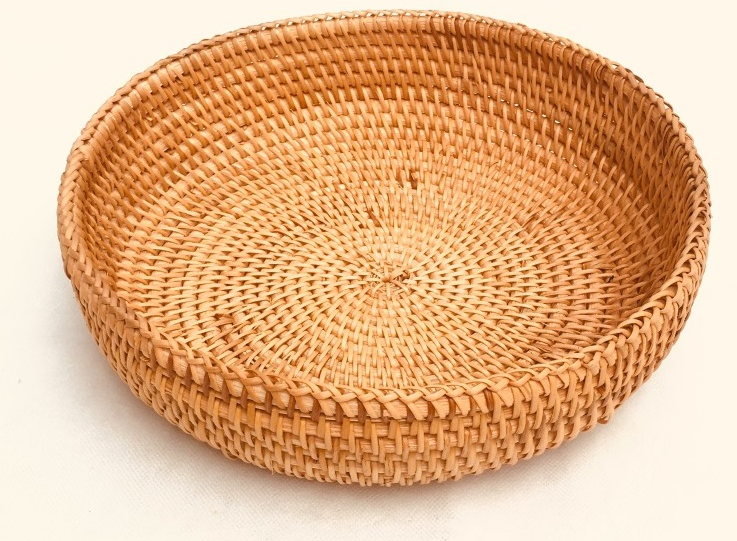 Hand-Woven Rattan Storage Basket