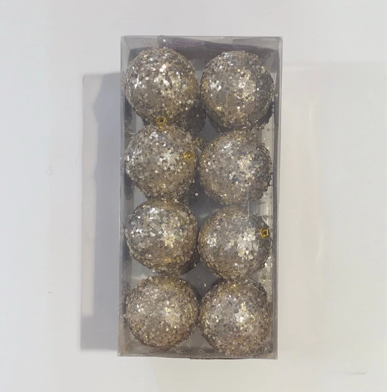 16 Cupcakes and Cashmere Shatterproof Gold Glitter Sparkle Christmas Ornaments - Trendiez U ♥ 