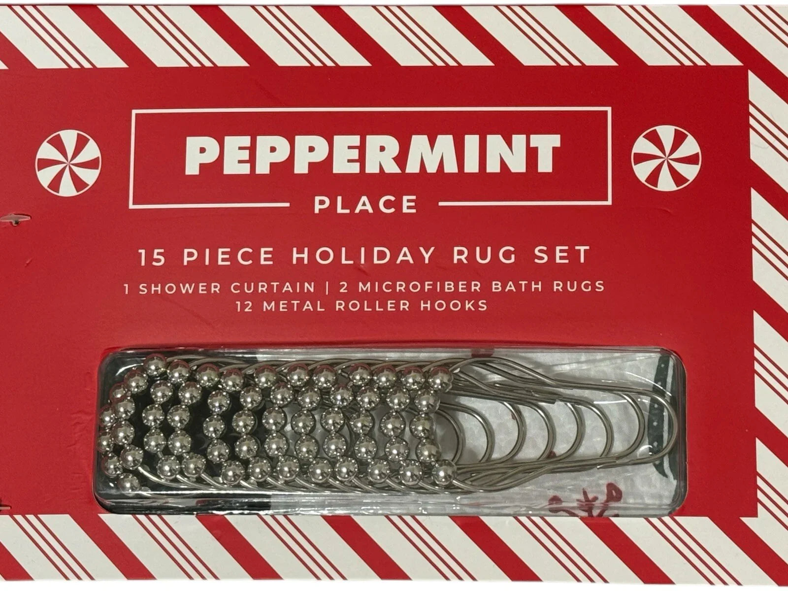 17 pc Christmas Shower Curtain Set, Rug/ Hangers/ Bath Mat/Shower Curtain/ Towel - Trendiez U ♥ 