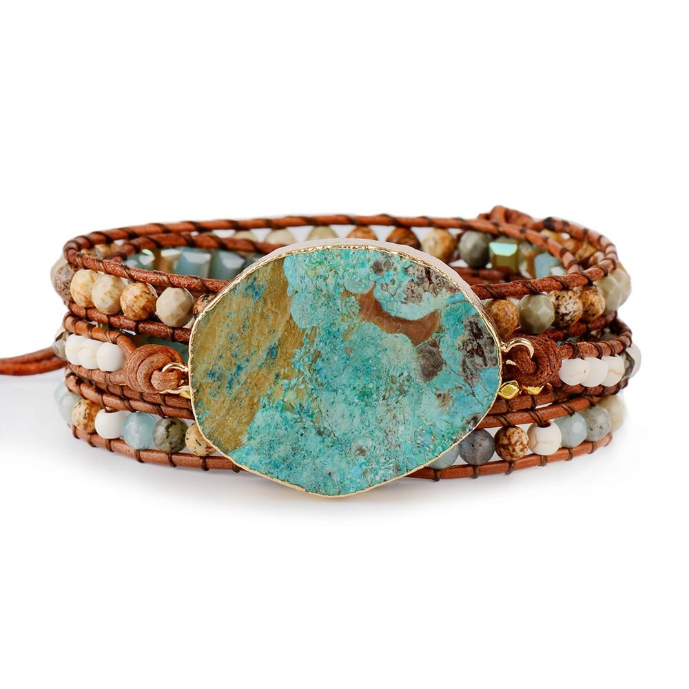 Turquoise Dreamcatcher Leather Bracelet