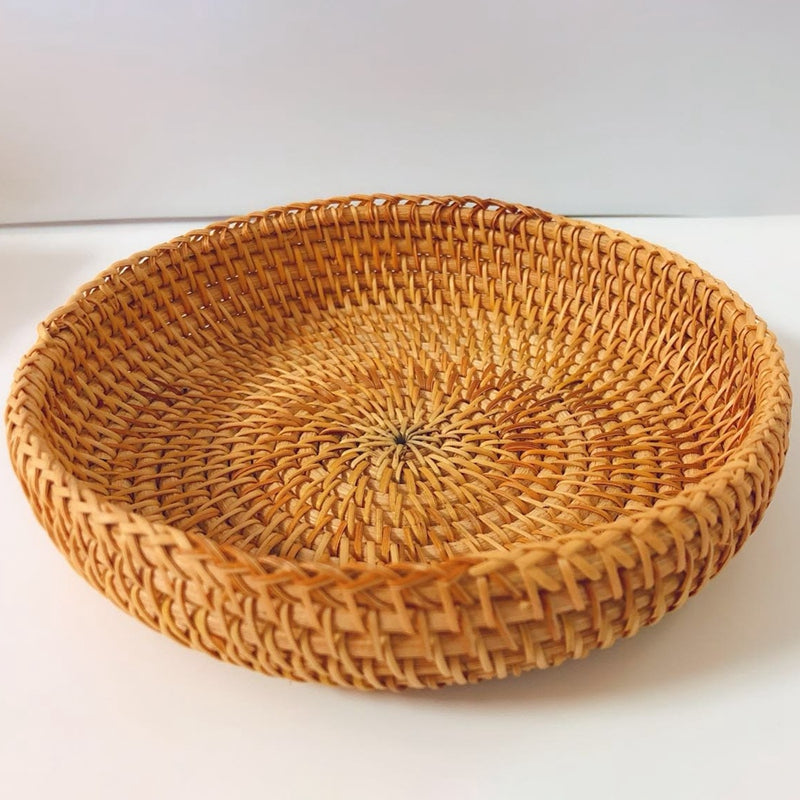 Hand-Woven Rattan Storage Basket