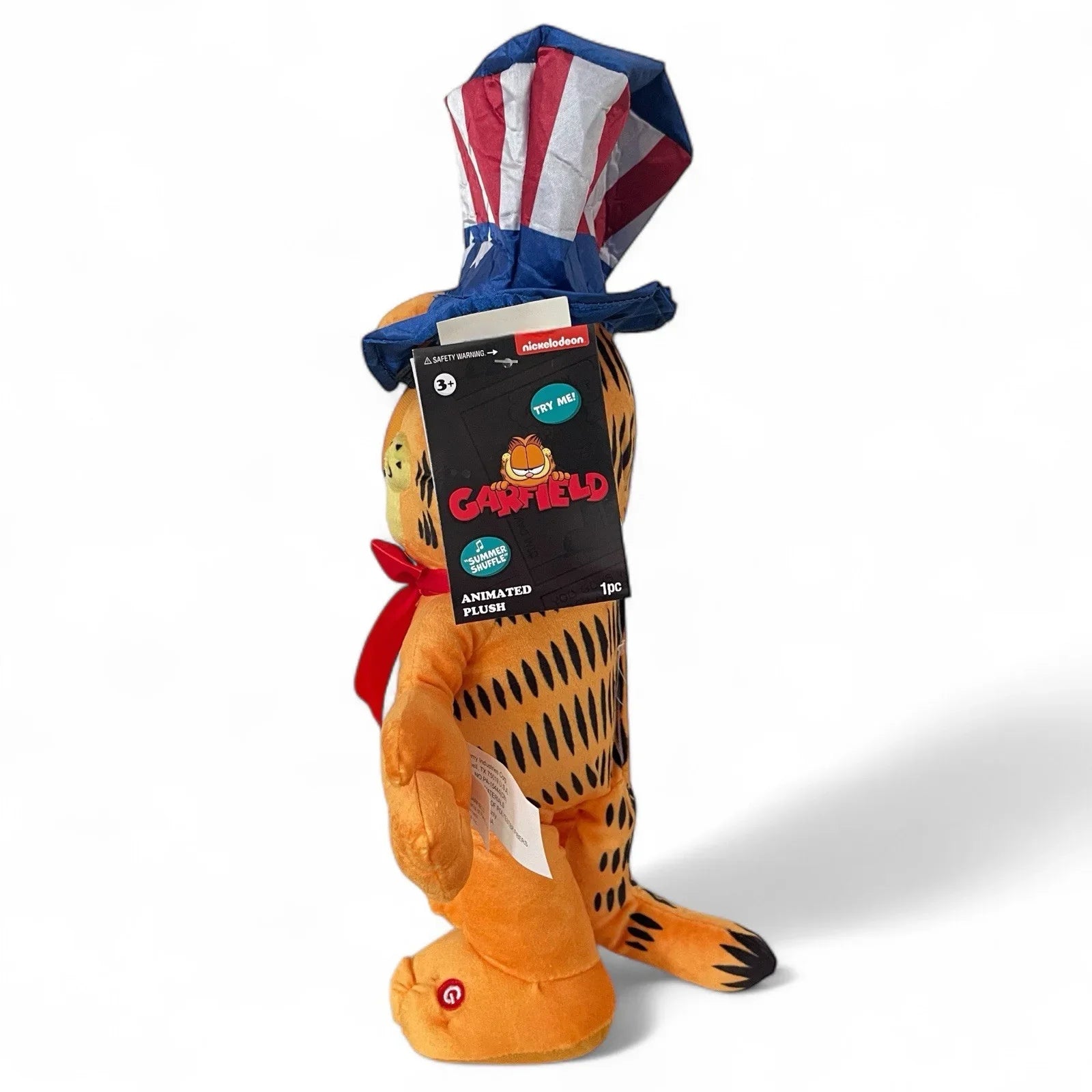 2025 Patriotic 🇺🇸 GARFIELD Animated Summer Shuffle 12" Plush MUSIC & MOVES NWT - Trendiez U ♥ 