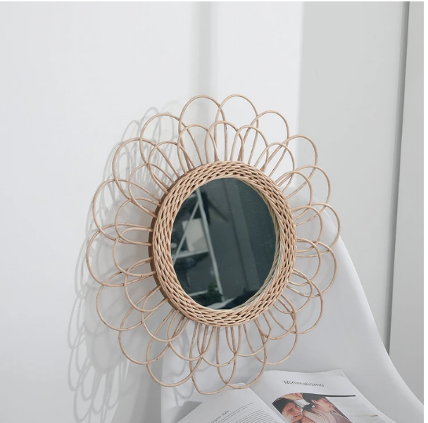 Radiant Rattan Wall Mirror