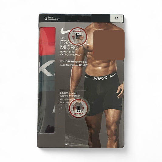 3 Pack Nike Essential Micro DRI-FIT Briefs Size M Black/Red/Green - Trendiez U ♥ 