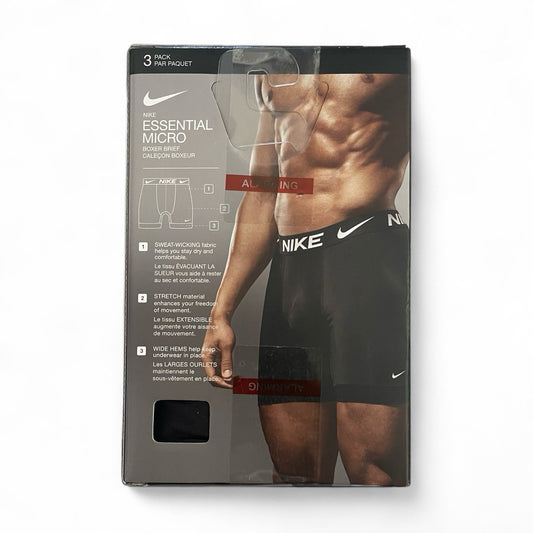 3 Pack Nike Essential Micro DRI-FIT Briefs Size M Black/Red/Green - Trendiez U ♥ 