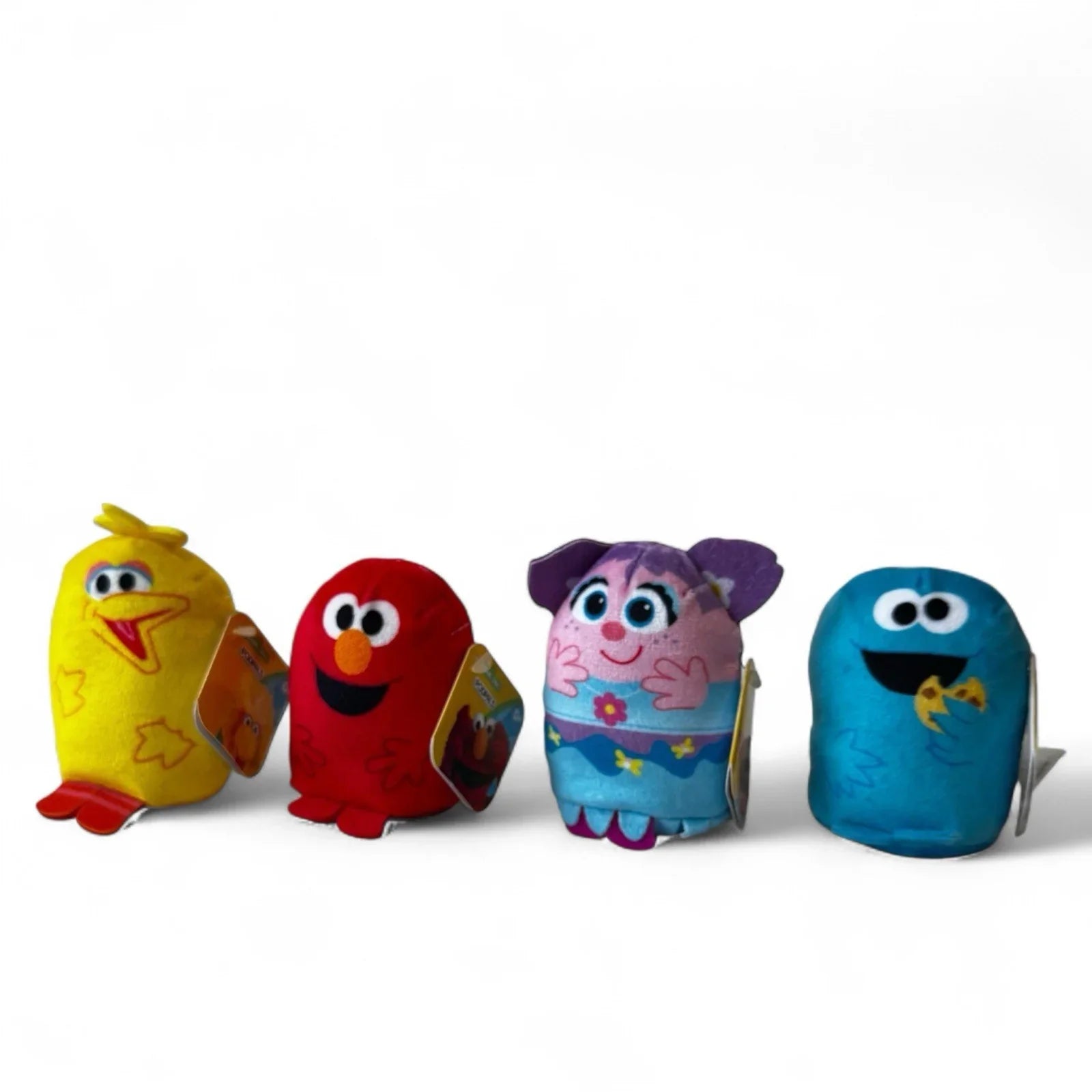 4 Sesame Street Podpals Mini Plush Toy Lot Elmo Cookie Monster Big Bird Abby Set - Trendiez U ♥ 
