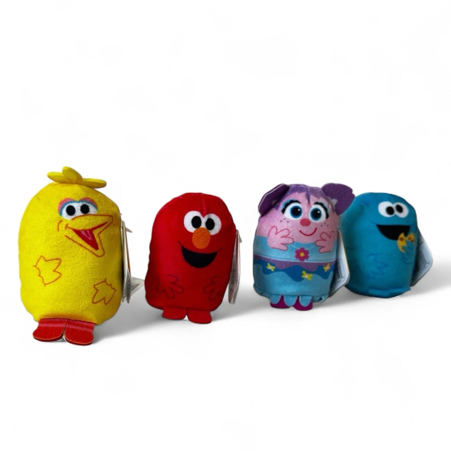 4 Sesame Street Podpals Mini Plush Toy Lot Elmo Cookie Monster Big Bird Abby Set - Trendiez U ♥ 