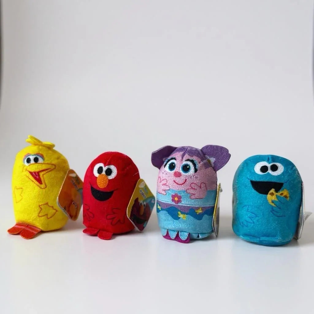 4 Sesame Street Podpals Mini Plush Toy Lot Elmo Cookie Monster Big Bird Abby Set - Trendiez U ♥ 