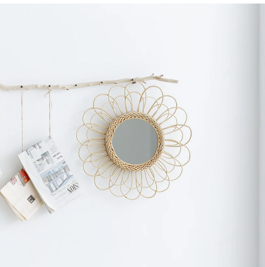 Radiant Rattan Wall Mirror