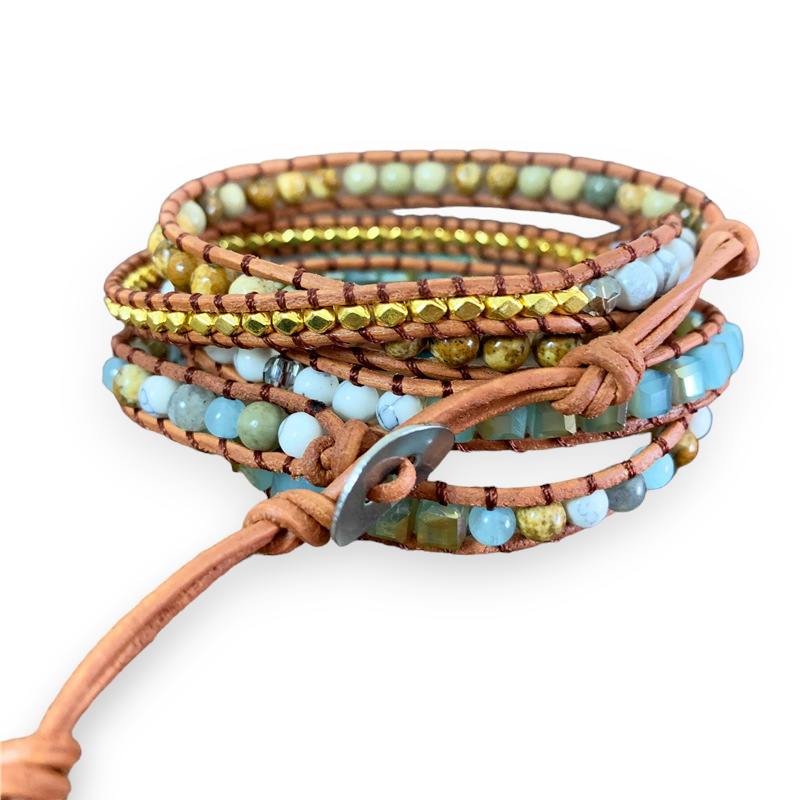 Turquoise Dreamcatcher Leather Bracelet