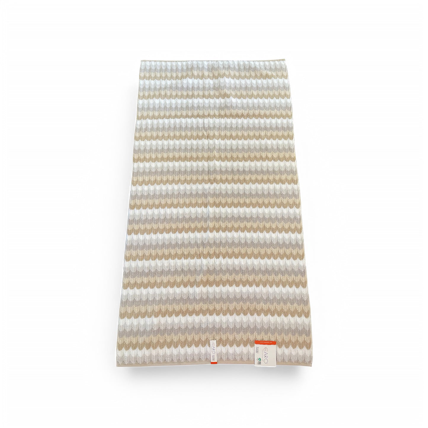 Caro Home Tan White Gray Geometric Bath Towel Set