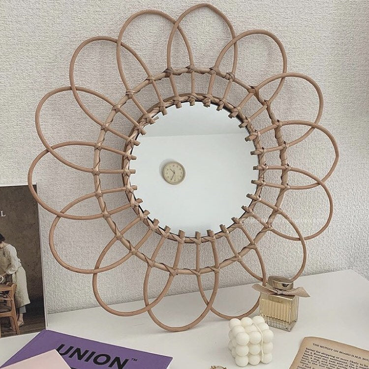 Radiant Rattan Wall Mirror