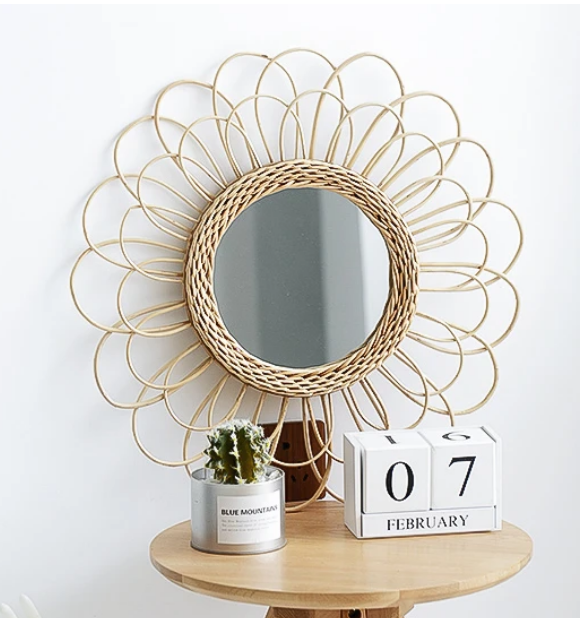 Radiant Rattan Wall Mirror