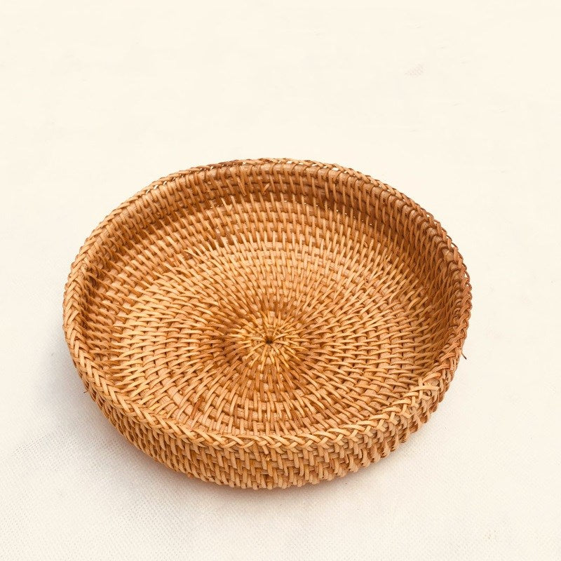 Hand-Woven Rattan Storage Basket