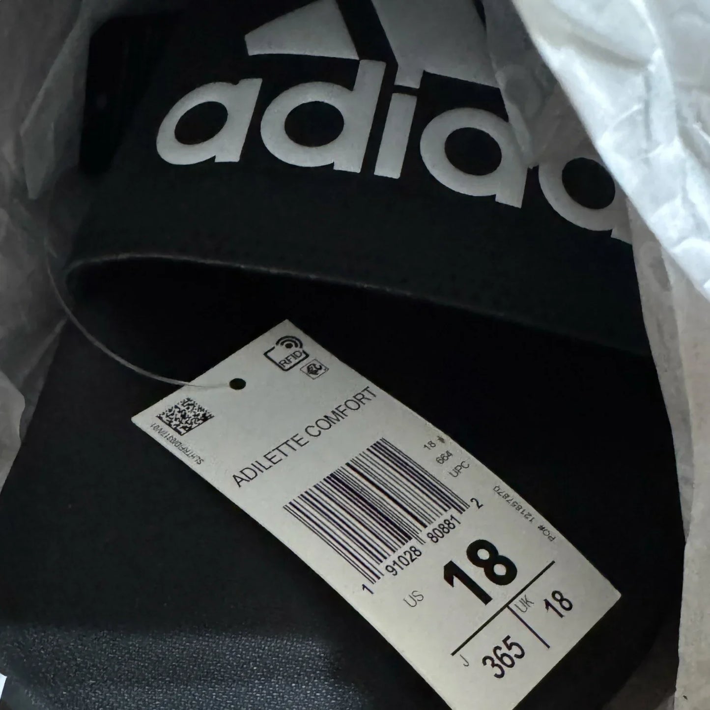 Adidas Adilette Comfort Slides Mens Size 18 - Black - Trendiez U ♥ 