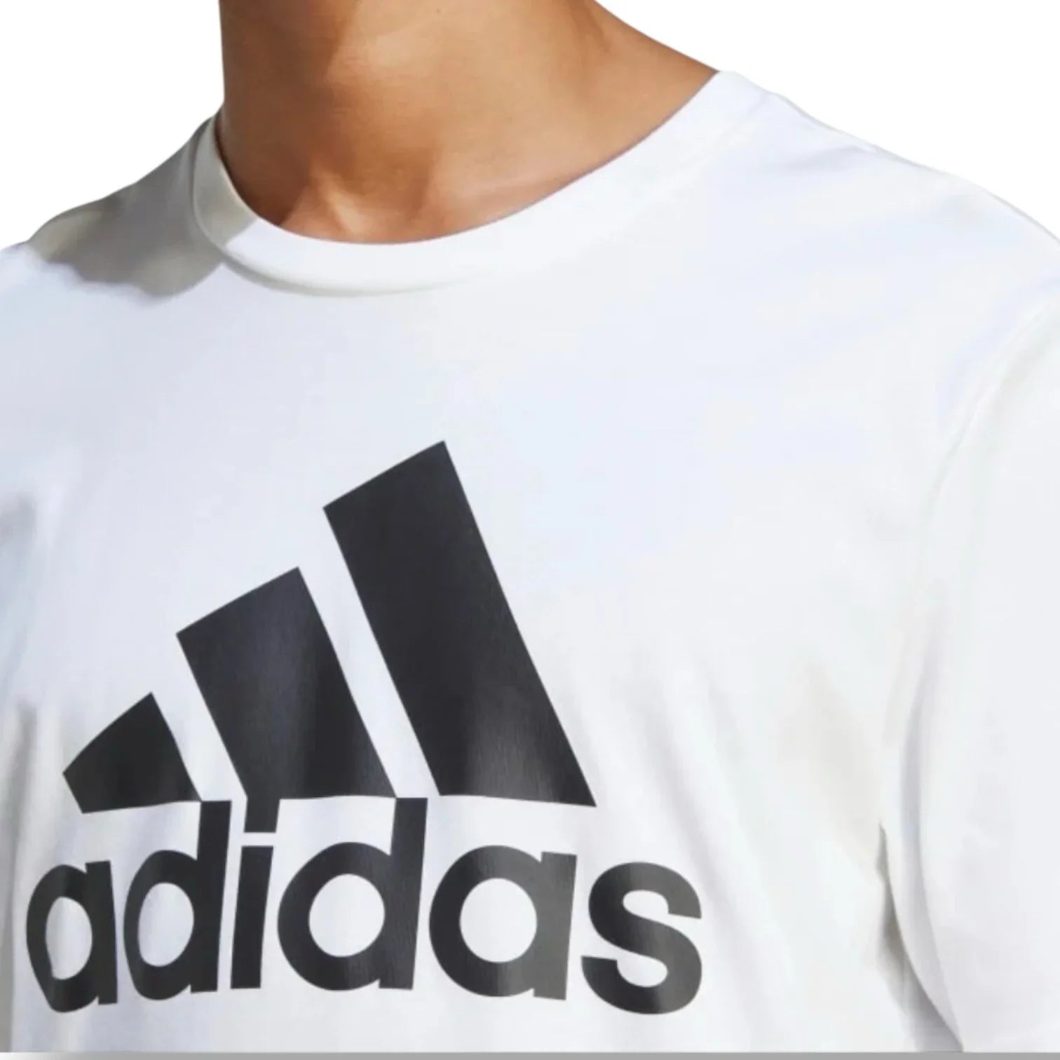 Adidas Men Tshirt Essentials Single Jersey Big Logo Tee 2XL White/Black Athletic - Trendiez U ♥ 