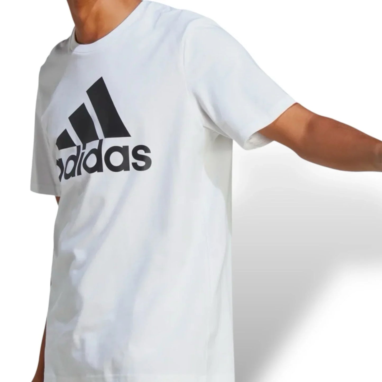 Adidas Men Tshirt Essentials Single Jersey Big Logo Tee 2XL White/Black Athletic - Trendiez U ♥ 
