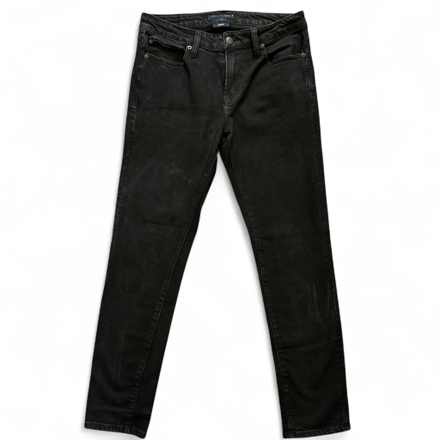 Aeropostale Mens 31x32 Jeans Skinny Fit Straight Leg Black Denim - Trendiez U ♥ 