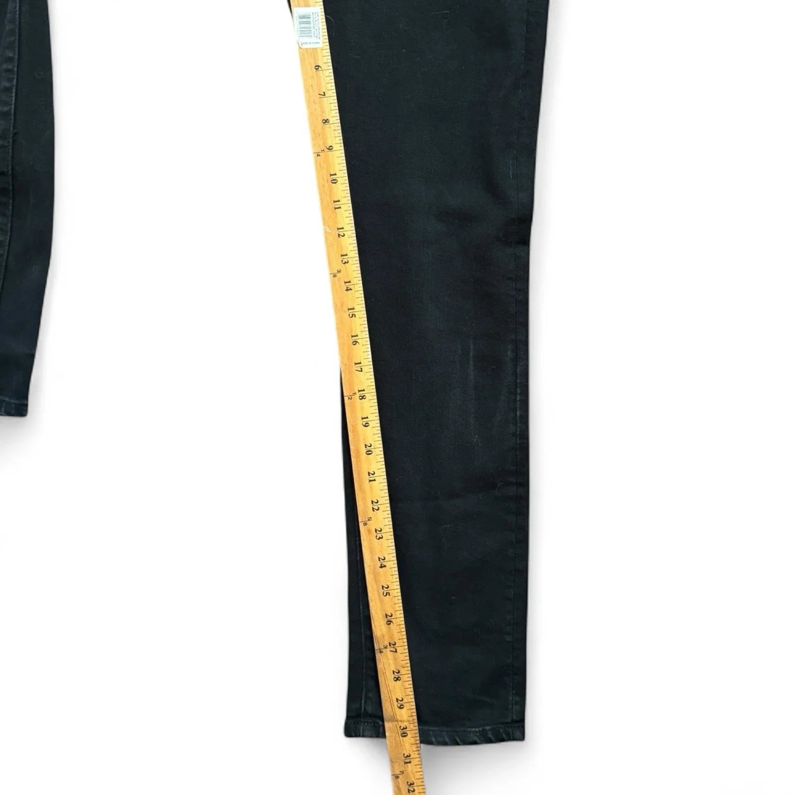 Aeropostale Mens 31x32 Jeans Skinny Fit Straight Leg Black Denim - Trendiez U ♥ 