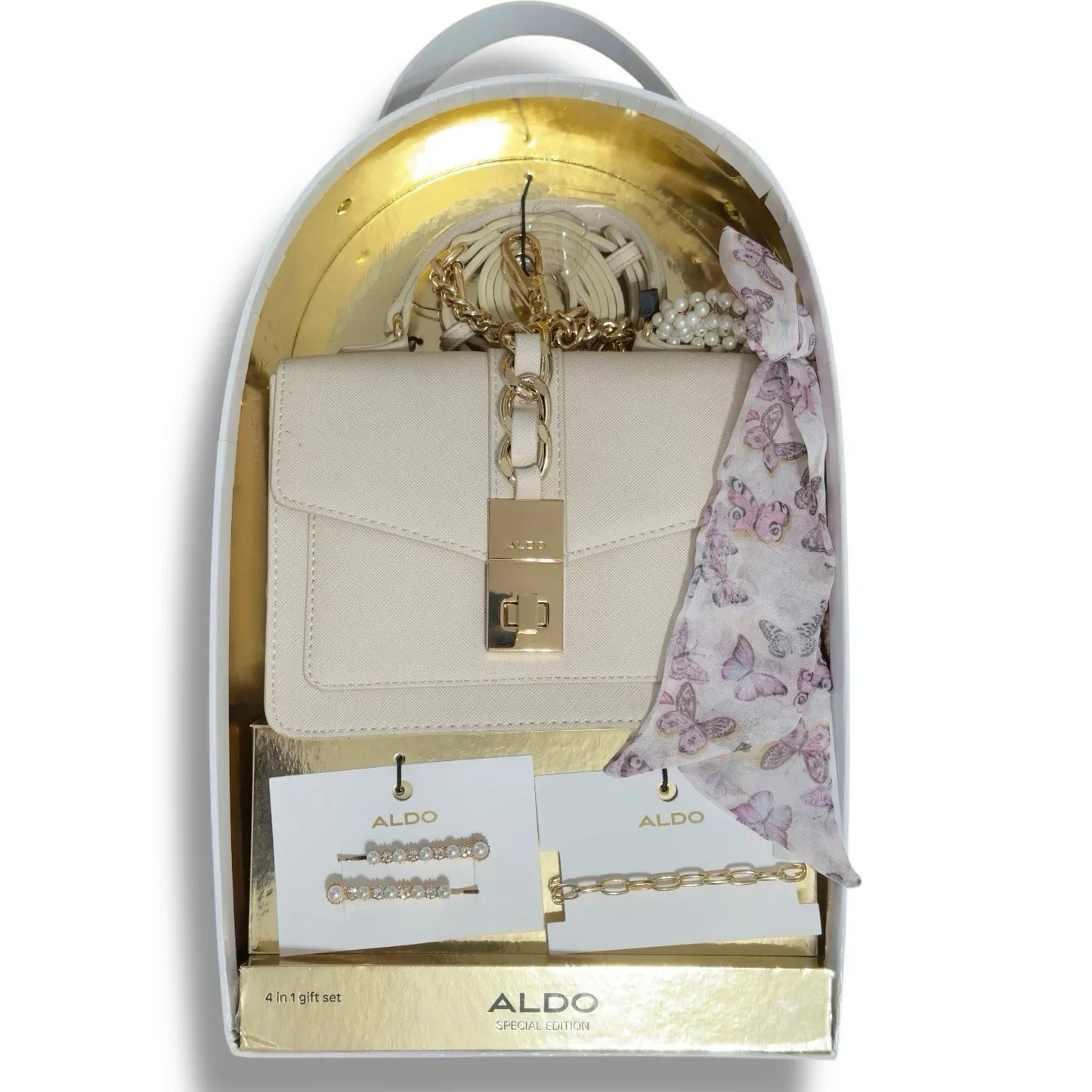 ALDO Limited edition 4 in 1 White Gold Purse Hair Women’s Gift Set - Trendiez U ♥ 