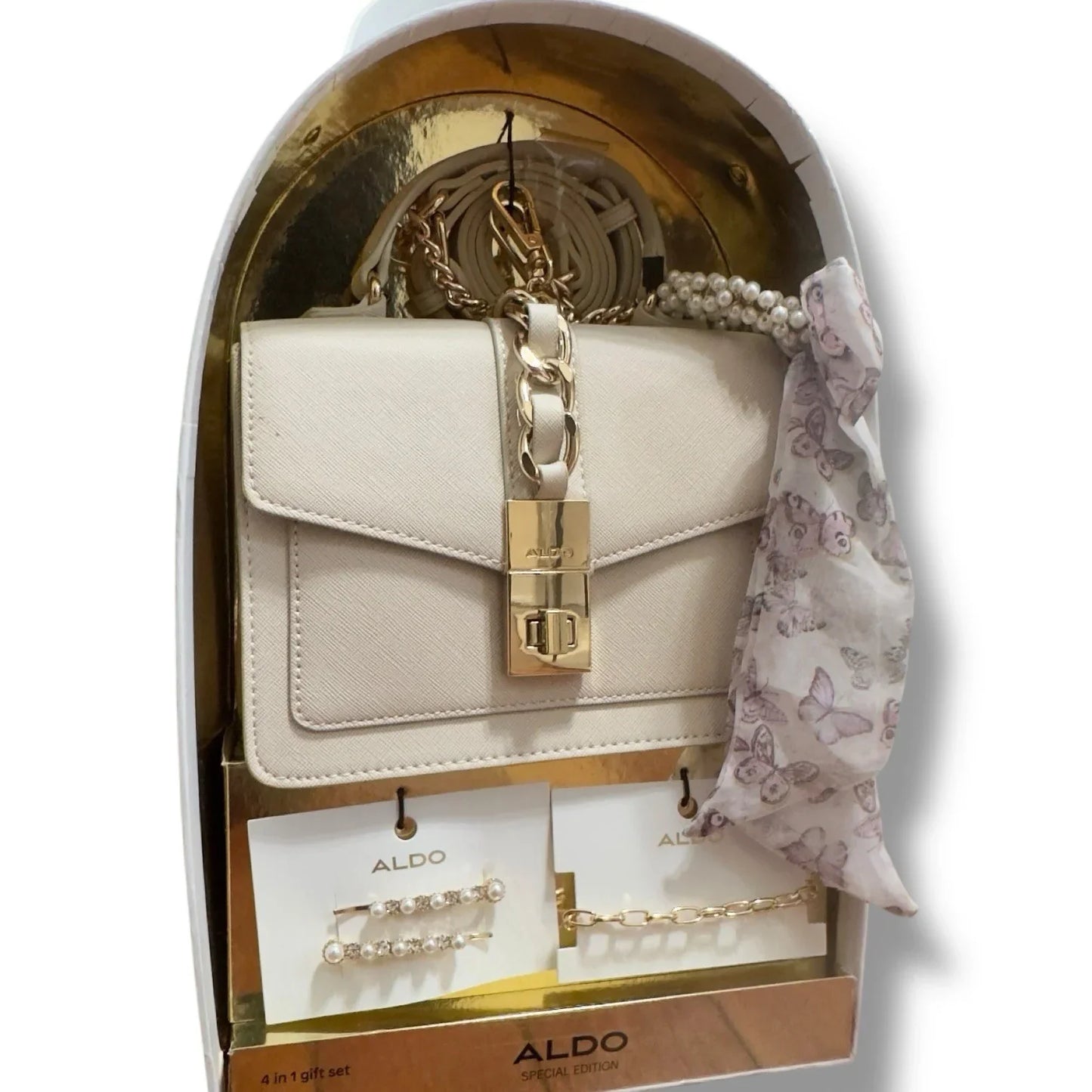 ALDO Limited edition 4 in 1 White Gold Purse Hair Women’s Gift Set - Trendiez U ♥ 