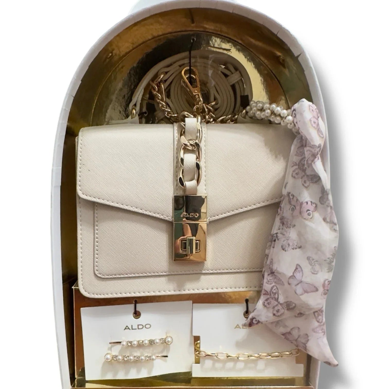 ALDO Limited edition 4 in 1 White Gold Purse Hair Women’s Gift Set - Trendiez U ♥ 