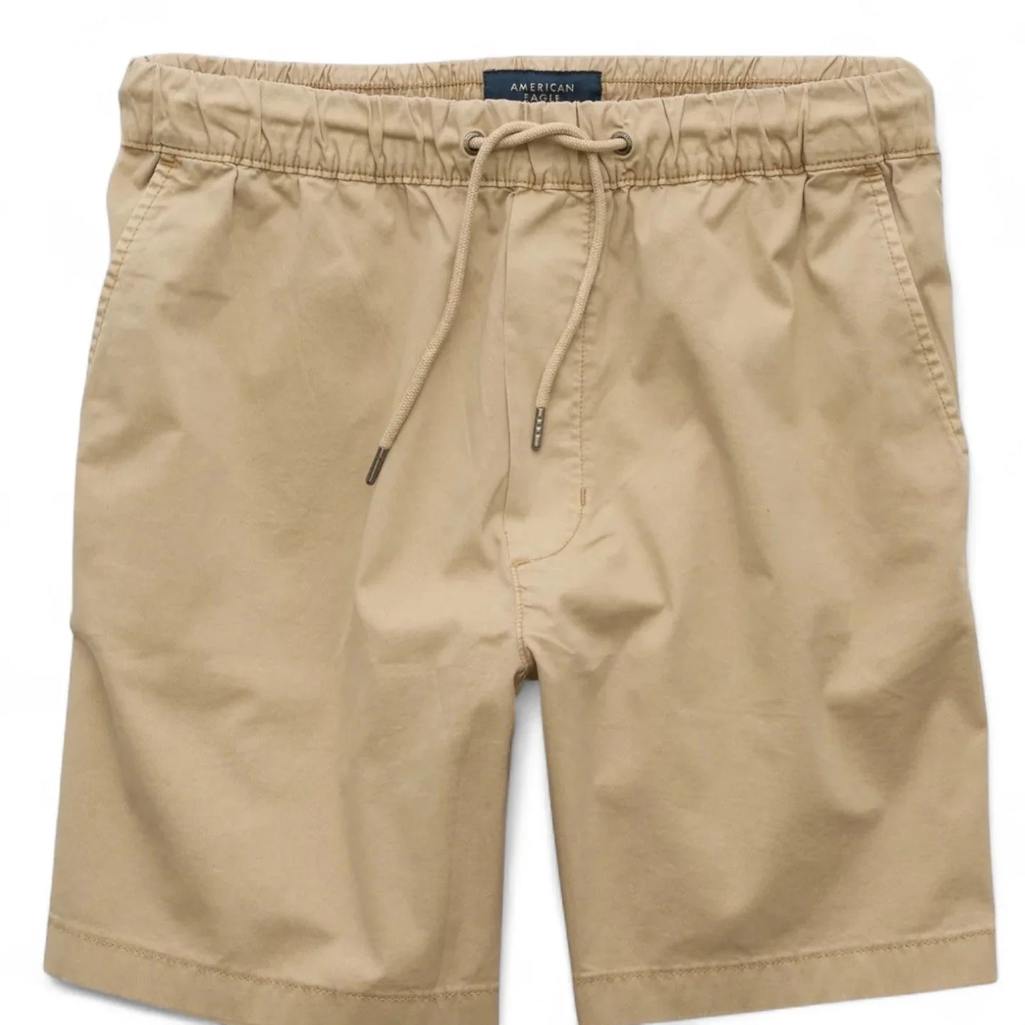 American Eagle Flex Lived In Trekker Shorts Khaki Beige Pull On Men’s Large - Trendiez U ♥ 