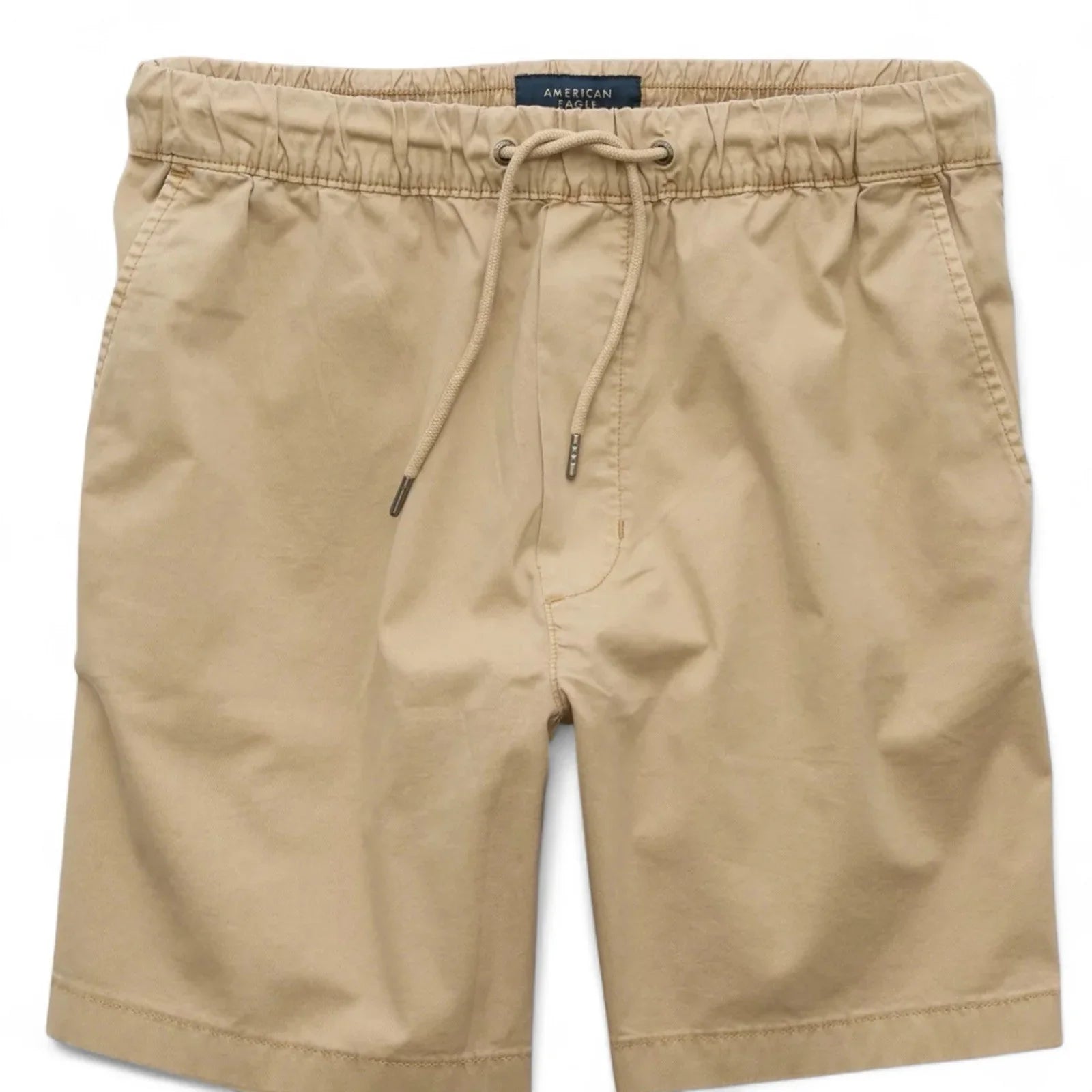 American Eagle Flex Lived In Trekker Shorts Khaki Beige Pull On Men’s Large - Trendiez U ♥ 