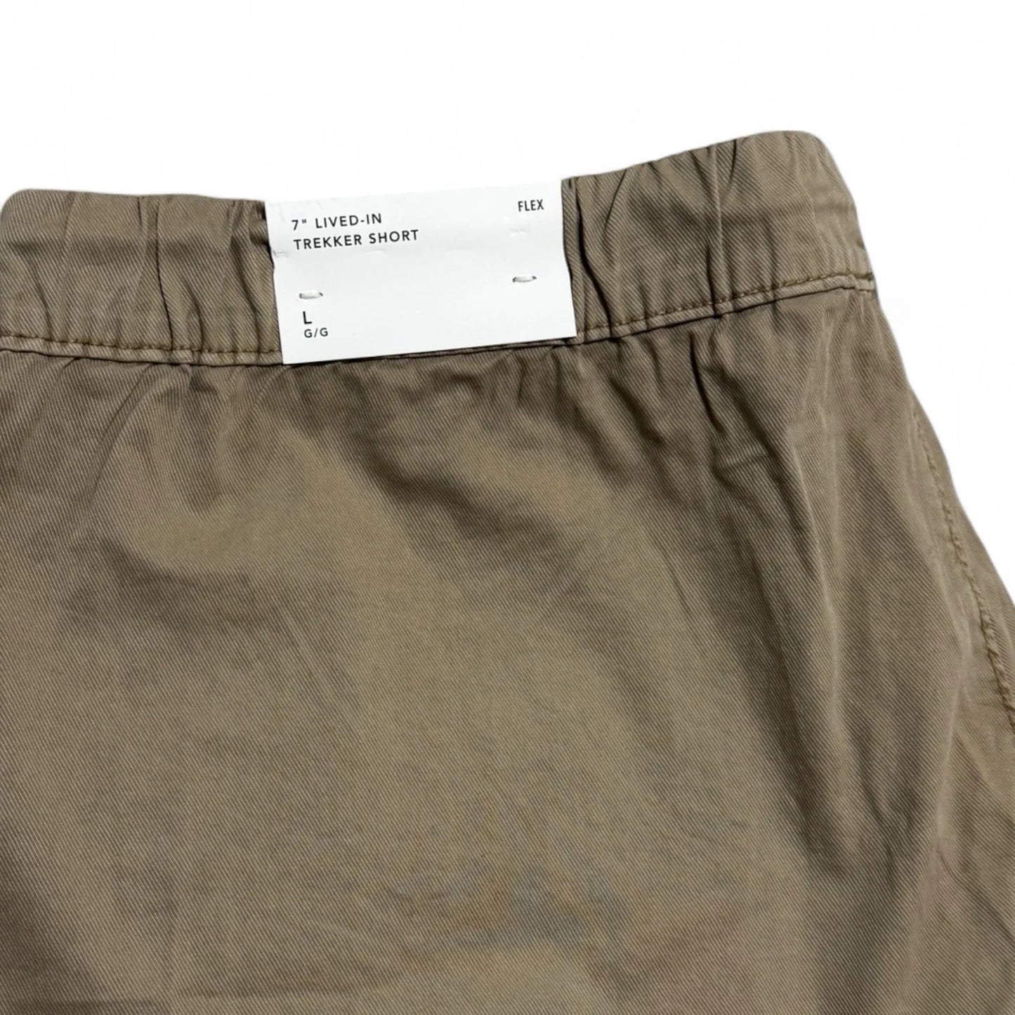 American Eagle Flex Lived In Trekker Shorts Khaki Beige Pull On Men’s Large - Trendiez U ♥ 