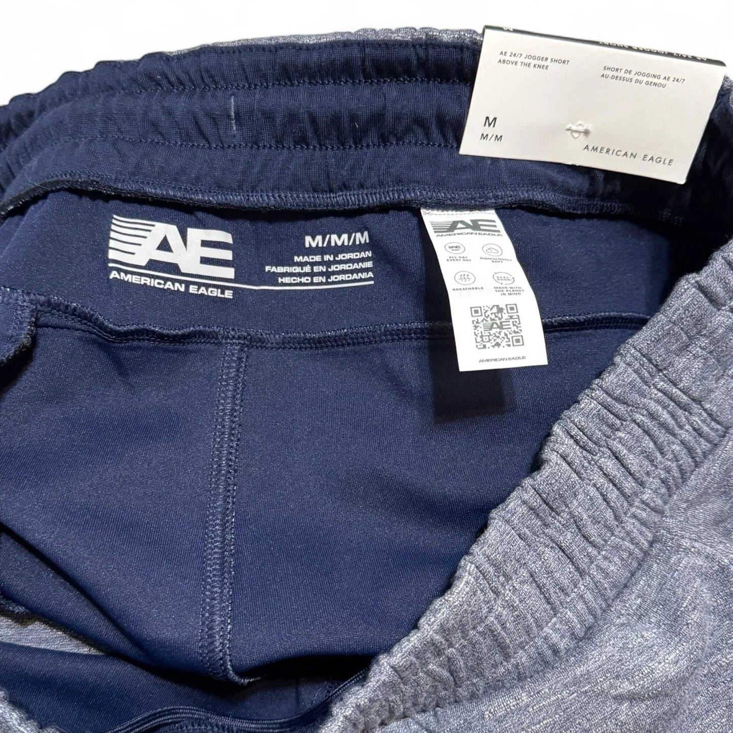 American Eagle Men’s 24/7 Active Blue Jogger Shorts 5.5” Size Medium - Trendiez U ♥ 