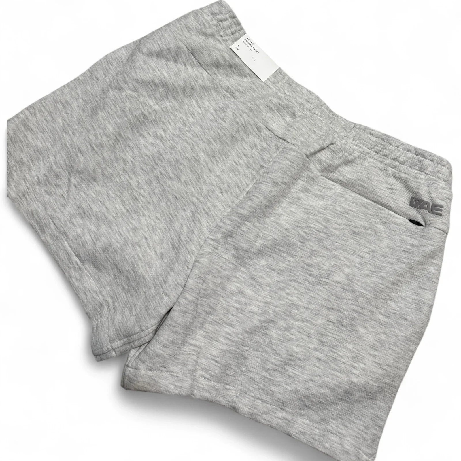 American Eagle Men’s 24/7 Active Heather Grey Jogger Shorts 5.5” Size Large - Trendiez U ♥ 