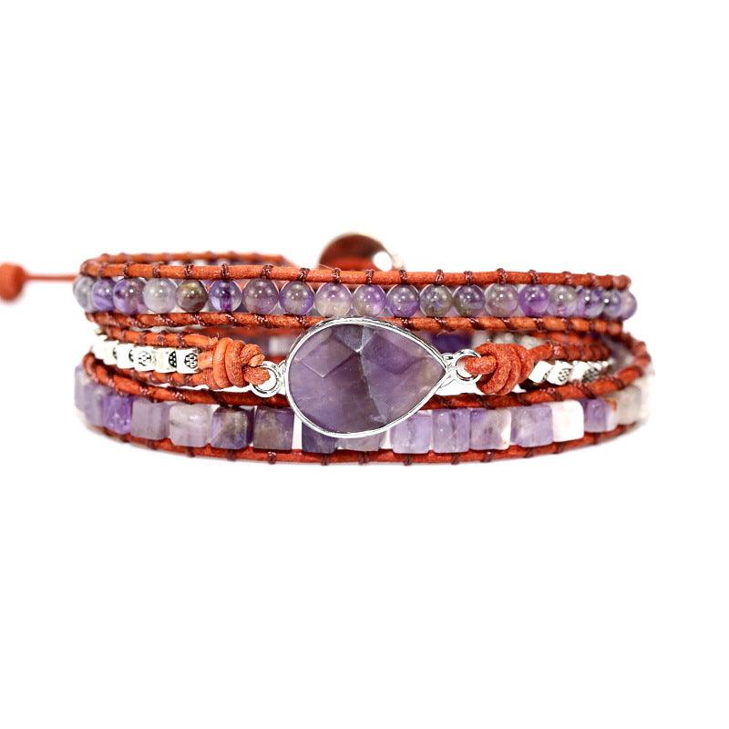 Amethyst Twilight Bohemian Handmade Wrap Bracelet - Trendiez U ♥ 