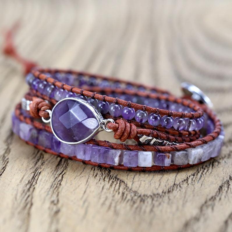 Amethyst Twilight Bohemian Handmade Wrap Bracelet - Trendiez U ♥ 