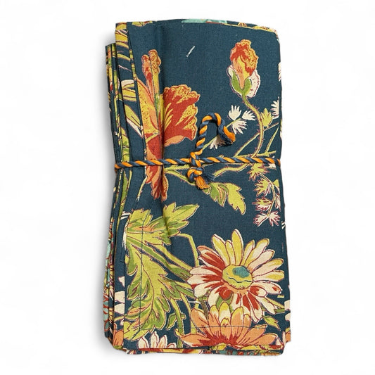 April Cornell Autumn Floral French Country Napkin Set 10pc 16x16” 100% Cotton - Trendiez U ♥ 