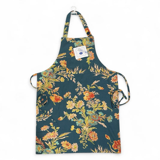 April Cornell Autumn Floral Kitchen Chef Apron French Country Cotton - Trendiez U ♥ 