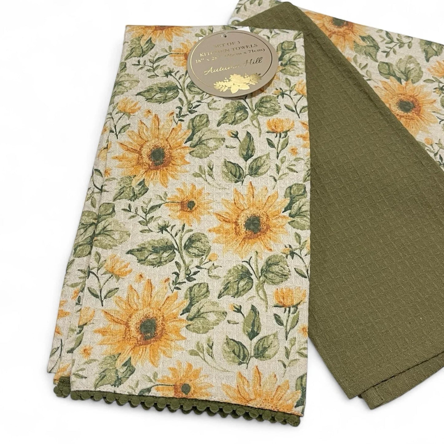 Autumn Hill Kitchen Towel Set 2-Piece Sunflower Farmhouse - Trendiez U ♥ 