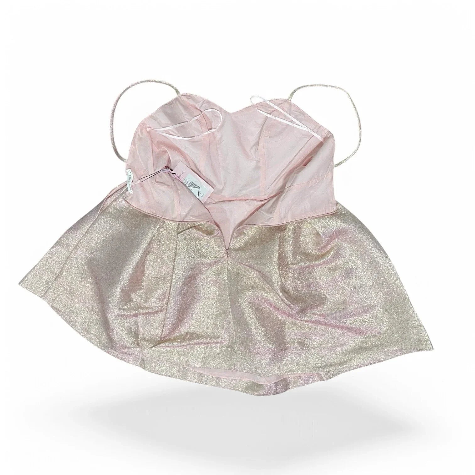 Avec Les Filles Pink Shimmer Fit & Flare Mini Dress Sz 4 Pleaded Cocktail Dress - Trendiez U ♥ 