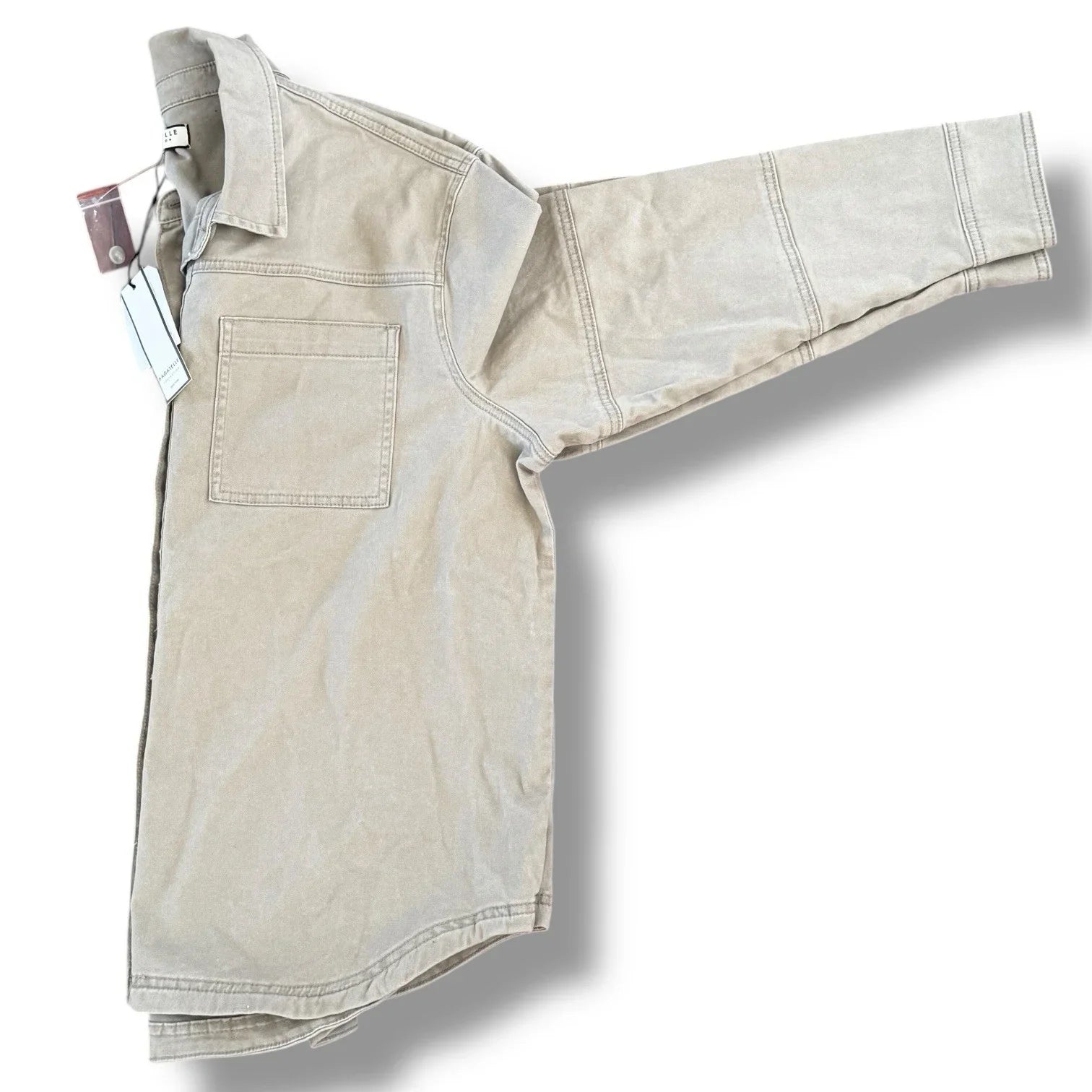 Bagatelle Collection New York Women’s XL Gray Oversized Shirt Jacket Shacket - Trendiez U ♥ 