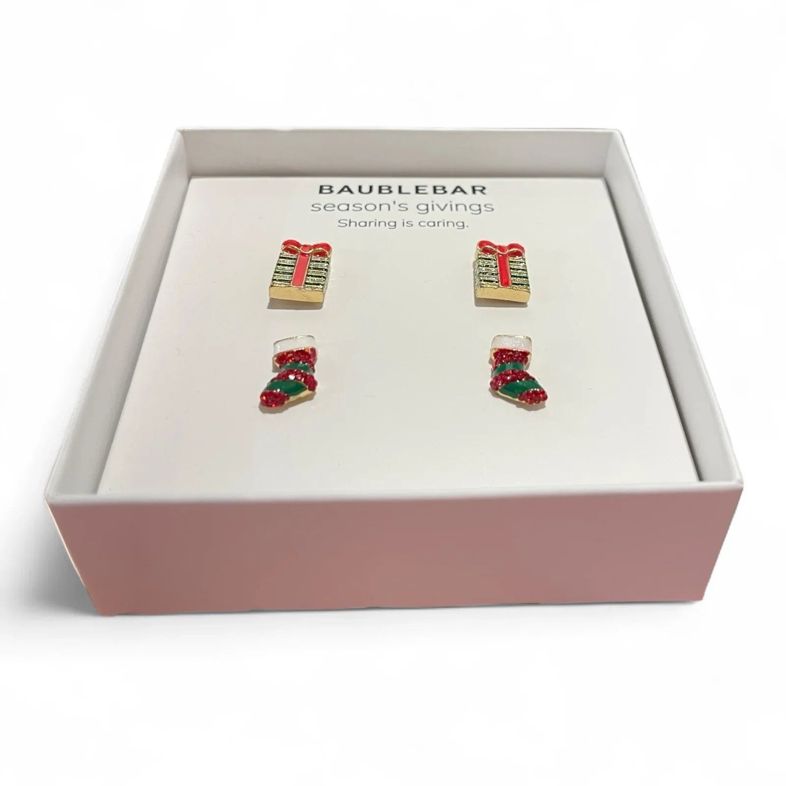BaubleBar Christmas Stocking Earrings Presents Santa Holiday Party Stud - Trendiez U ♥ 