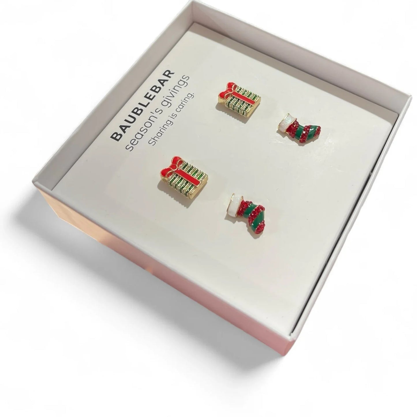 BaubleBar Christmas Stocking Earrings Presents Santa Holiday Party Stud - Trendiez U ♥ 