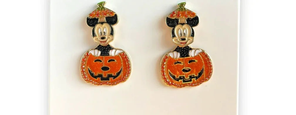 Baublebar Disney Mickey Halloween Pumpkin Moveable Dangling Stud Earrings - Trendiez U ♥ 
