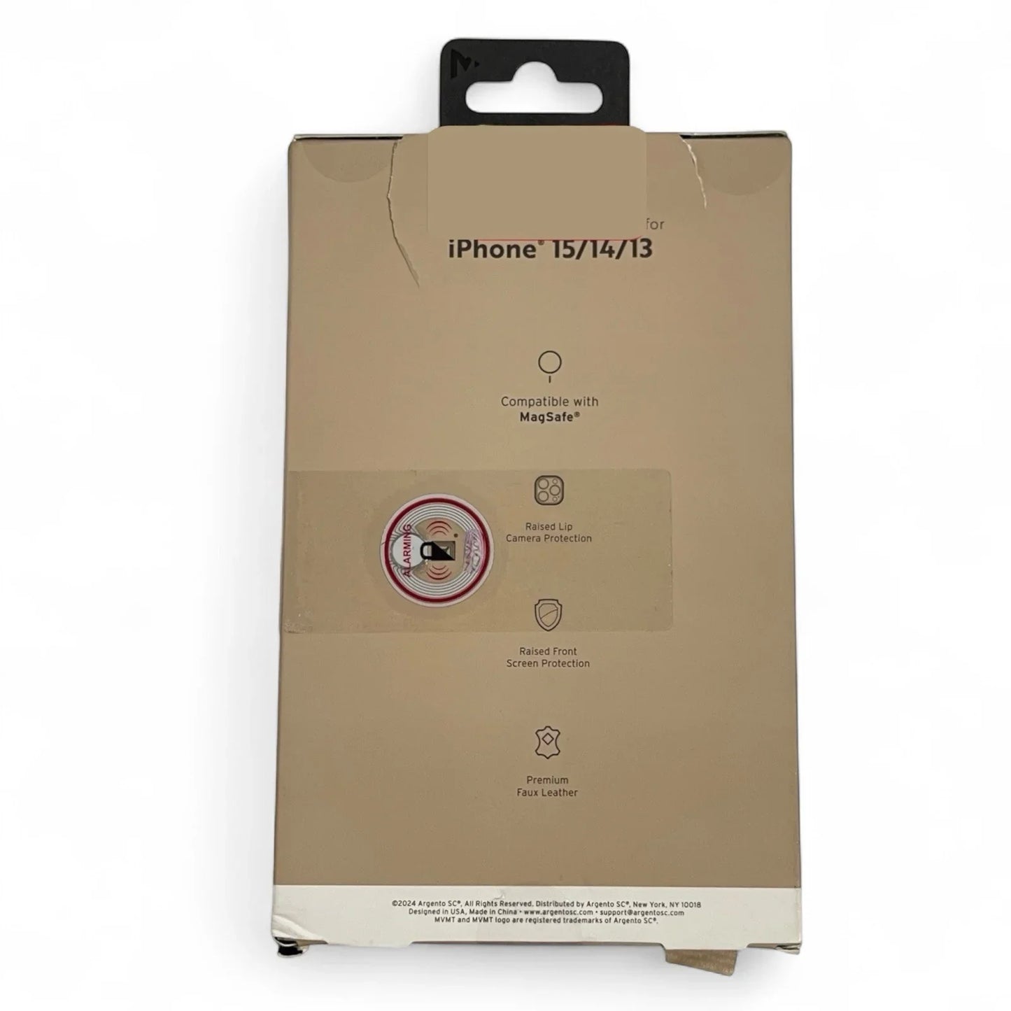 BEDFORD MVMT Magnetic Faux Leather BLACK Case for iPhone 15 Also Fits 14/13 - Trendiez U ♥ 