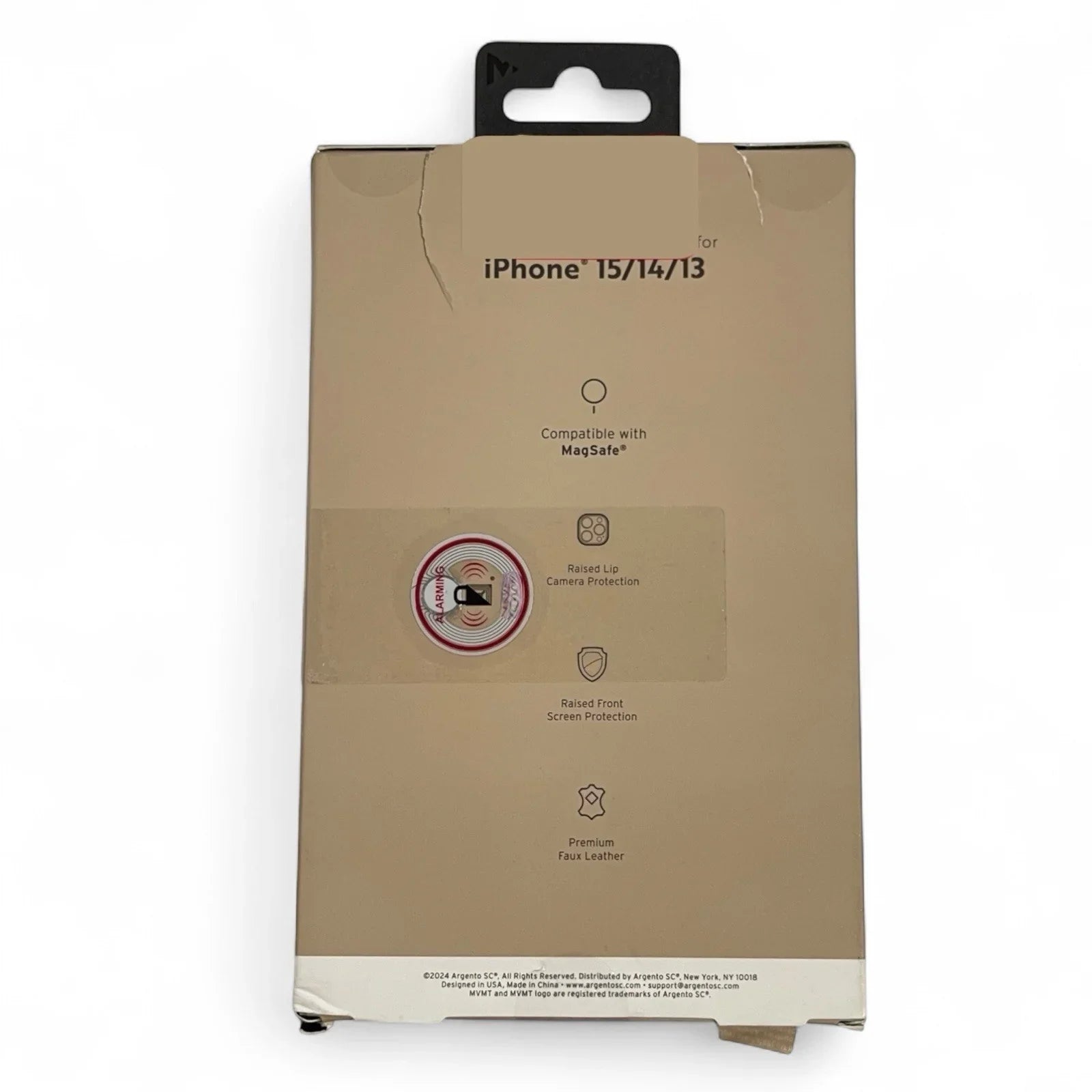 BEDFORD MVMT Magnetic Faux Leather BLACK Case for iPhone 15 Also Fits 14/13 - Trendiez U ♥ 