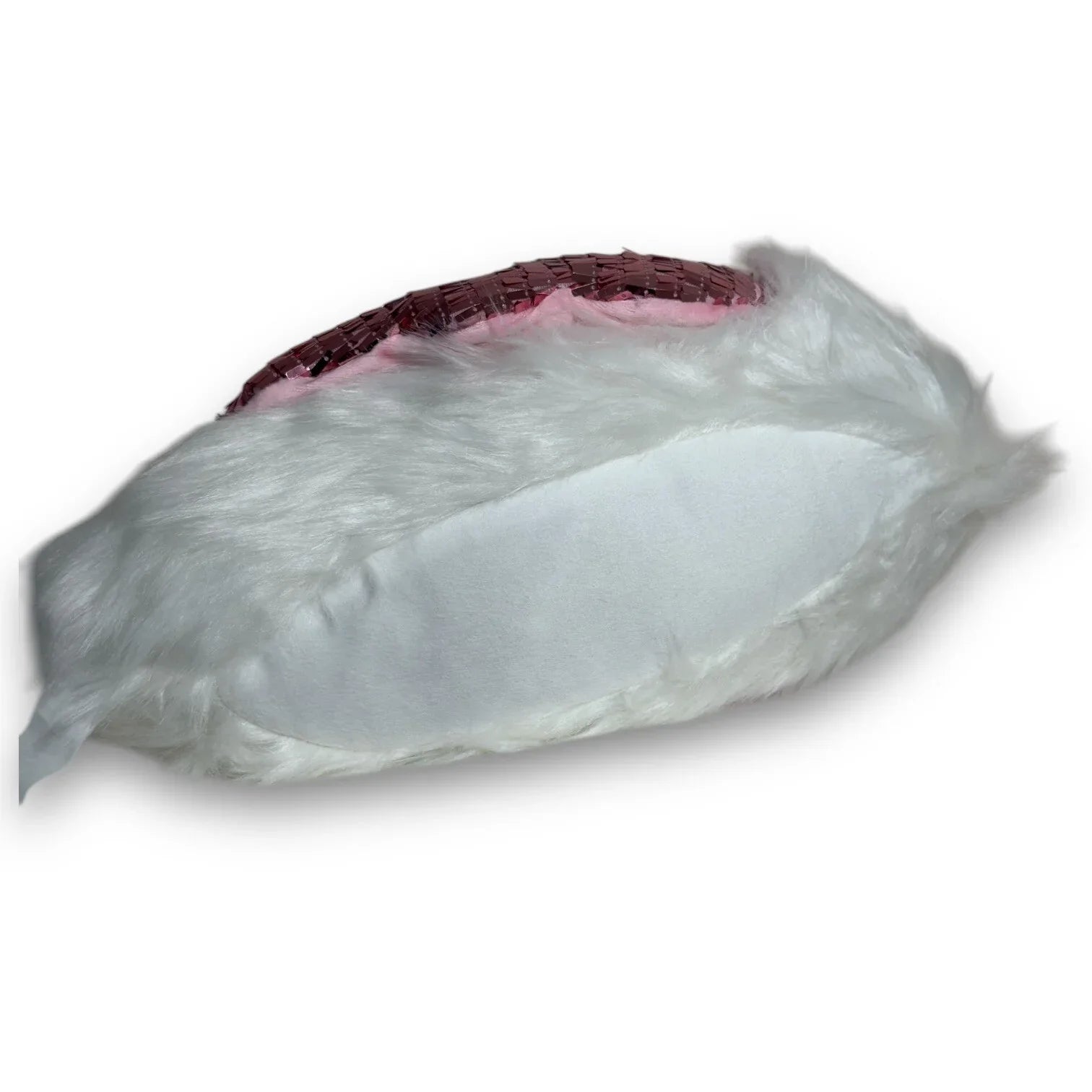Bella Lux White Swan Plush Shelf Sitter Pink White Beanbag Sparkly 13x13 - Trendiez U ♥ 