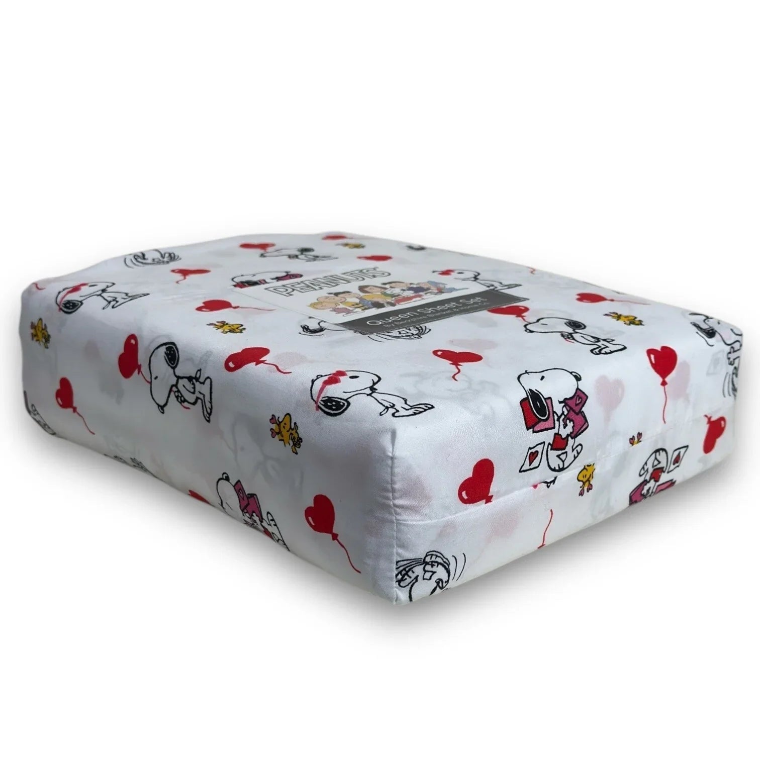 Berkshire Peanuts Snoopy Woodstock Valentines 4 PC QUEEN Sheet Set Hearts Love - Trendiez U ♥ 